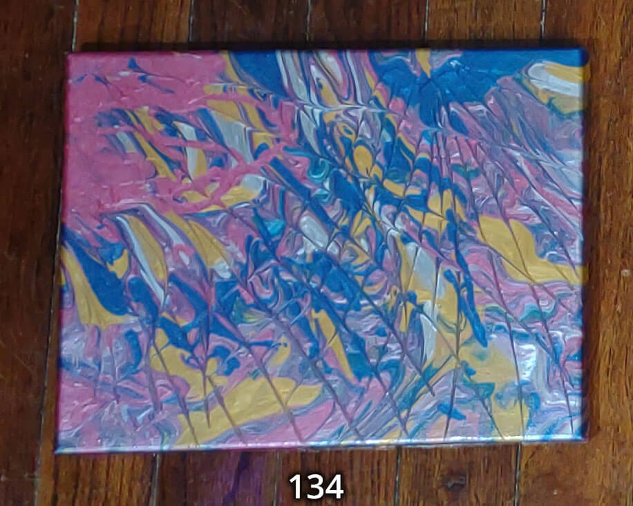 An 8x10 paint pour piece